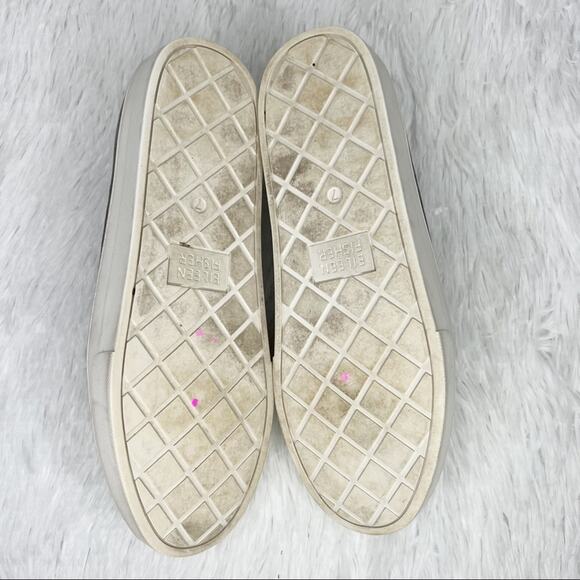 EILEEN FISHER / metallic gray silver green slip on sneakers / 7 - Picture 8 of 10